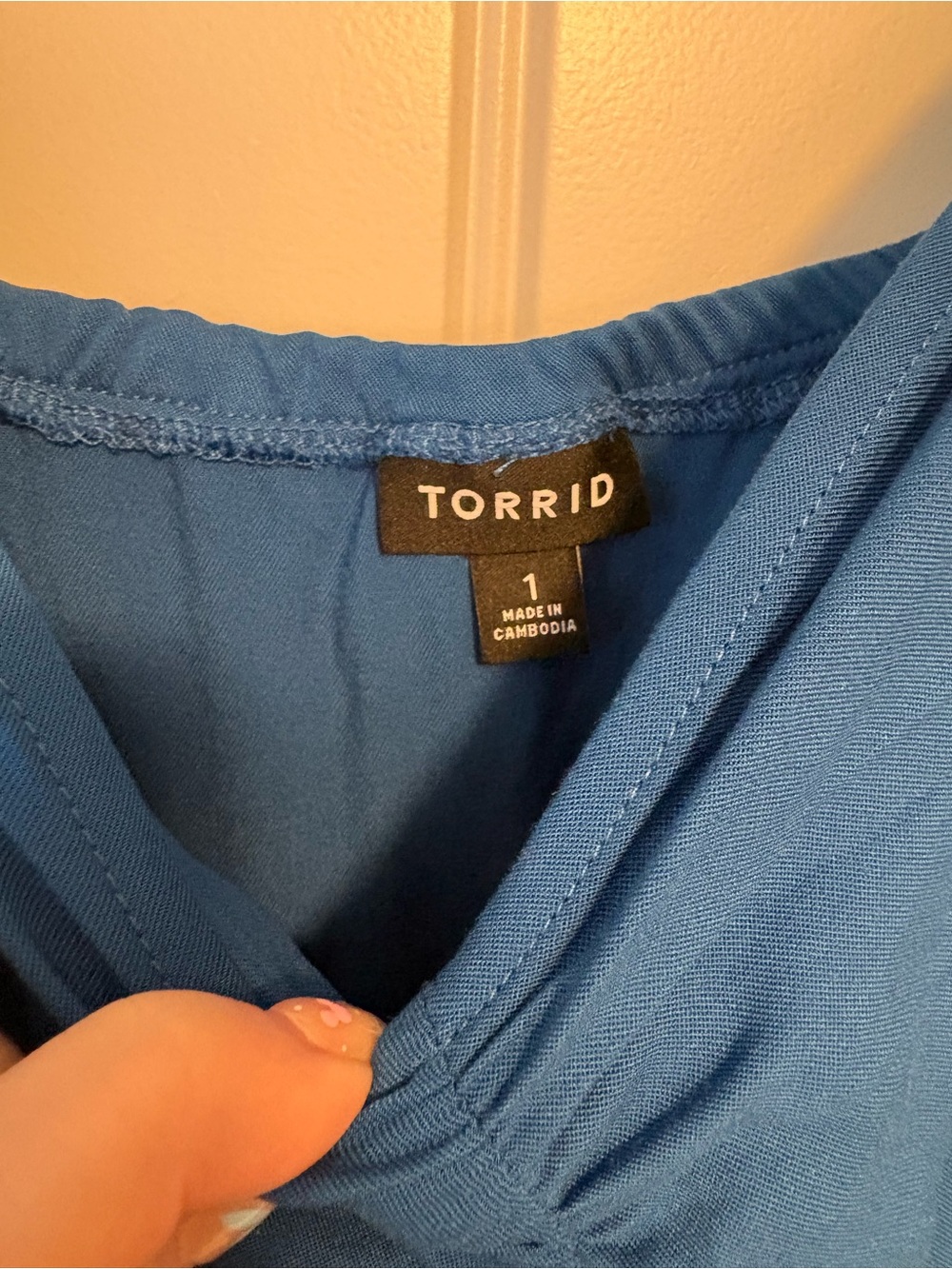Torrid Blue Ruffle Strap Romper - Picture 2 of 3